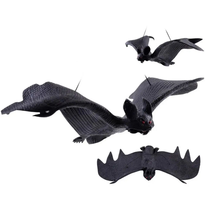 Halloween Simulation Rubber Bat Hanging Ornament Party Decor Prank Toy Prop