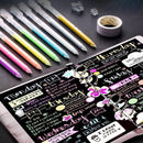 9pcs/set White Gold Silver Gel Pen Large Capacity 0.6mm Highlighter Art Marker Pen Sketch Drawing Comic Design Art Supplies