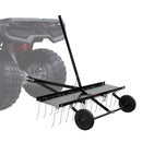 SucceBuy Tow Behind Dethatcher 48in Tow Dethatcher with 24 Spring Steel Tines Lawn Dethatcher Rake for ATV/Mower Tow Behind Lawn