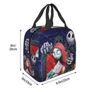 Custom Halloween Insulated Lunch Bag The Nightmare Before Christmas Portable Thermal Cooler Lunch Box Container Tote Bags