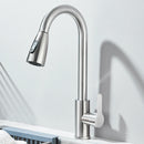 Kitchen Sink Faucets stainless steel Pull Out Kitchen Sink Water Tap Deck Mounted Mixer Stream Sprayer Head Hot Cold Taps