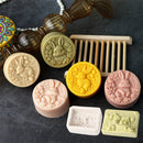 Easter Rabbit Silicone Soap Mold Bunny with Flower Round Silicone Molds Diy Cake Decorative Mousse Baking Tool Festival Gifts