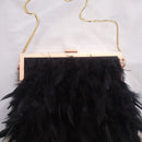 White Feather Handbag Women&
