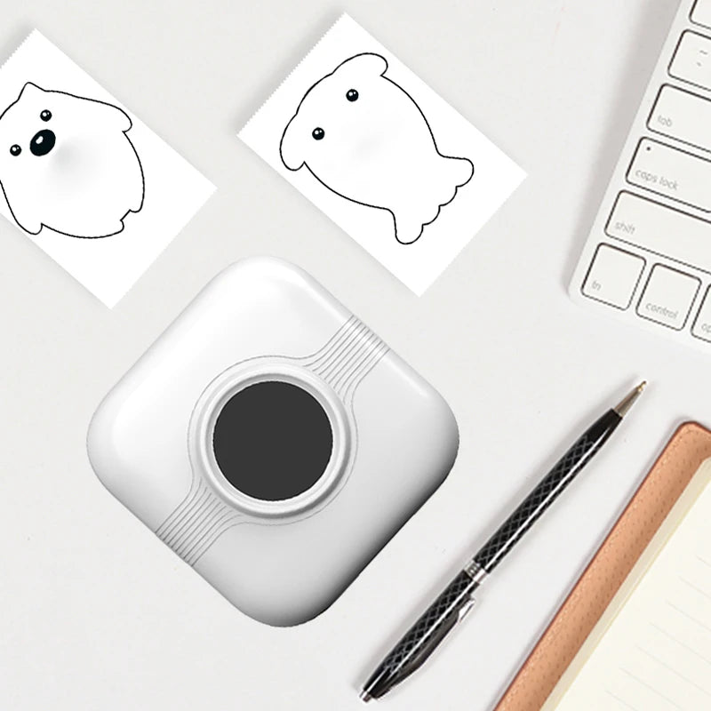 Portable Mini Thermal Printer Wirelessly BT 203dpi Photo Label Memo Wrong Question Printing With USB Cable Imprimante Portable