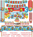 Superzings Birthday Party Supplies Balloon Banner Backdrop Tableware Cake Topper Party Decoration Baby Shower