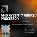 AMD RYZEN 7 7800X3D CPU Gaming Processor AMD R7 7800X3D 8-Core 16-Thread 5NM 96M Socket AM5 Without Fan Game Cache Hot No Fan