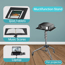 Projector Tripod Stand Laptop Adjustable Height 23 to 63" DJ Mixer Standing Desk Outdoor Computer Desk Stand with Tray 90-145CM