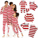 Christmas Family Matching Pajamas Set Mother Kids Stripe Clothes Baby Girl Rompers Xmas Sleepwear Mommy Daddy Kids Nightwear