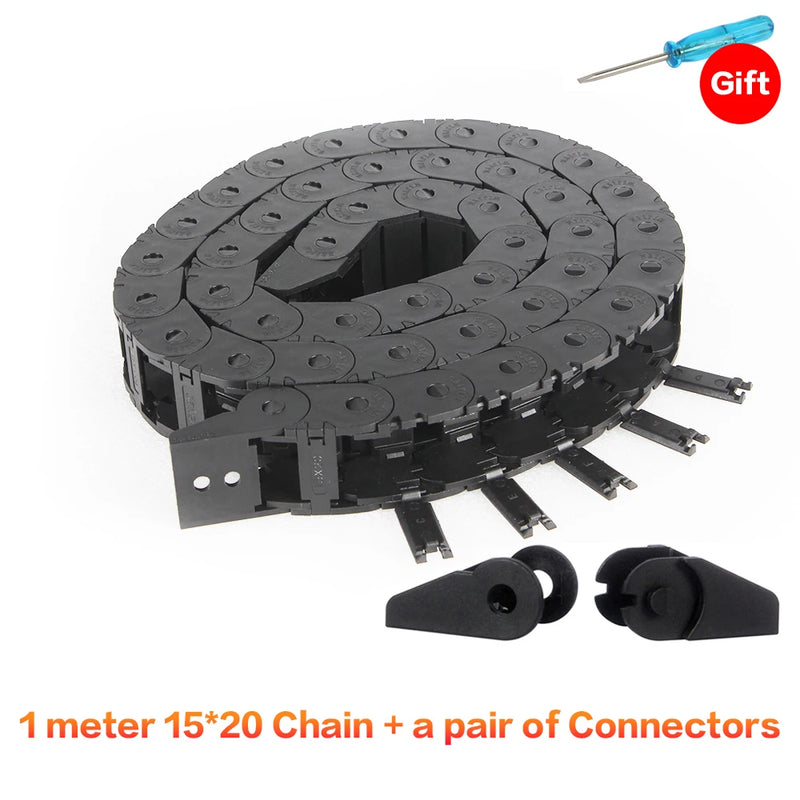10*11mm Mini Energy Chain Nylon Drag Chain CNC 3D Printer Tank Chain 1m Long Nylon Cable For Automation Equipment 57 Links