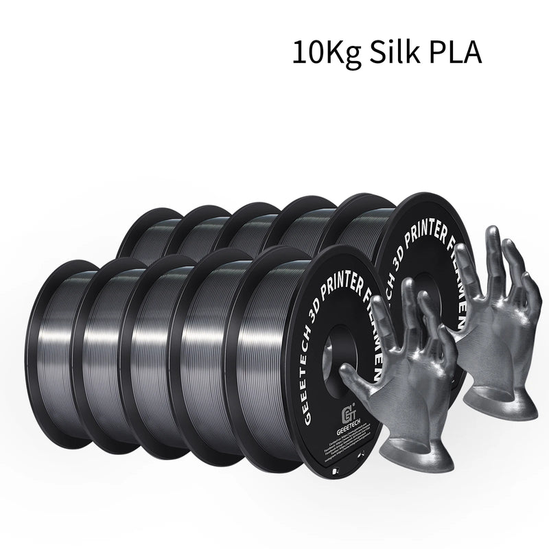 GEEETECH 10Kg 3d Silk PLA Filament 1.75mm Spool Wire For 3D Printer Material,Safety, Vacuum packaging