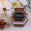 Personalized Engraved Wedding Ring Box, Proposal Gift Acrylic Cover and Wood Base Custom Rings, Engagement Wedding Decorations