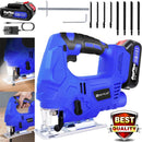 DayPlus 3000RPM Cordless Jigsaw 21V Electric JigSaw Brushless Motor Portable Multi-Function Power Tool for Wood Metal Cutting