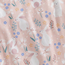 Toddler Easter Bunny Romper Sleeveless Jumpsuit with Egg Print Suspender Pants for Girls Spring Outfit Casual Wear