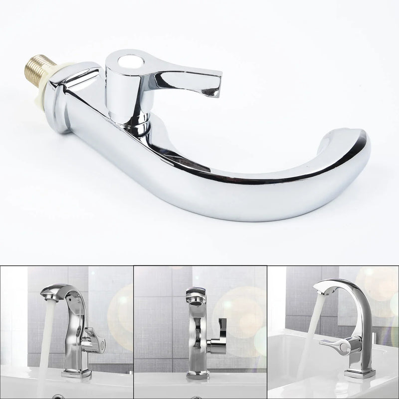 Chromium Plated Bathroom Faucet Single Hole Faucet Kitchen Sink Faucet Flow Nozzle Cold Water Bathroom  Accessories