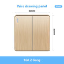 86 Type UK Standard Wall Light Switch 16A Brushed Panel ON OFF Home Power Rocker Push Button Switch 1/2/3/4 Gang 1/2Way