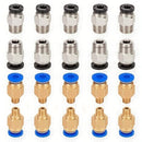 New PC4-M6 Pneumatic Fitting and 5 Pcs PC4-M10 Pneumatic Fitting for Creality Ender 3/Pro Ender 5 CR-10/10S 3D Printer