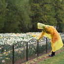 5Pcs Black Metal Dog Fence Animal Pet Playpen Barrier Garden Fence Decorative Garden Barrier for Outdoor Garden Yard Patio