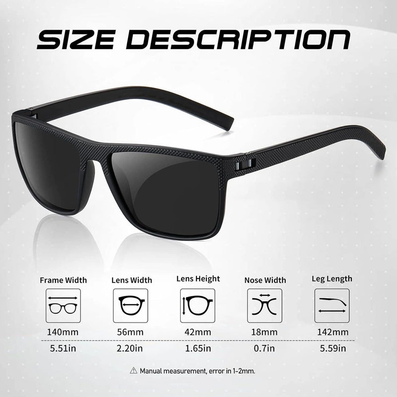 CRIXALIS 3 PCS Fashion Square Polarized Sunglasses Men Women Retro Outdoor Sports Fishing Sun Glasses Male Goggle Shades UV400