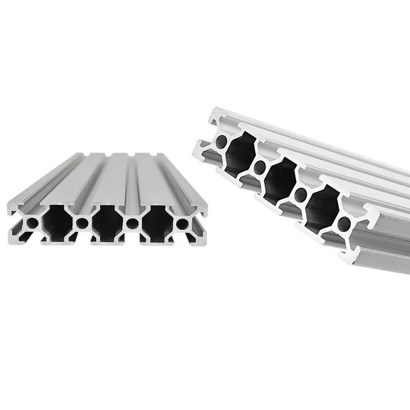 2Pcs 2080 V-Slot Aluminum Extrusion Profile 100-550mm EU Standard Aluminum Linear Rail Slide Slot for CNC Router 3D Printer