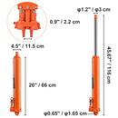 SucceBuy Hydraulic Long Ram Jack 3/8 Ton Engine Hoist Cylinder with Single Piston Pump And Clevis Base Hydraulic Ram Cylinder