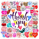 Thank You Stickers DIY Gift Toys Decorative Decal for Scrapbook Junk Journals Laptop Luggage Bottles Waterproof Sealing Sticker