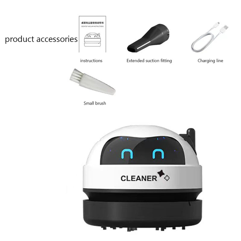 Smart Robot Vacuum Cleaner Desk Table Dust Vacuum Mini Car Vacuum Cleaner Detachable Nozzle Household Pet Hair Cleaning Tools