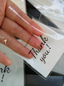 100pcs 3 Sizes Thank You Printed OPP Self-sealing Bags, Small Gift Bags For Gift And Party Decoration