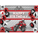 Motocross Racing Theme Backdrop Motorcycle Dirt Bike Photography Background for Boys Birthday Party Decoration Cake Table Banner
