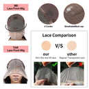 Snwprin 250 Density Deep Wave 13x6 HD Lace Frontal Human Hair Wigs Preplucked Curly 360 Lace Front Wig 100% Human Hair Brazilian