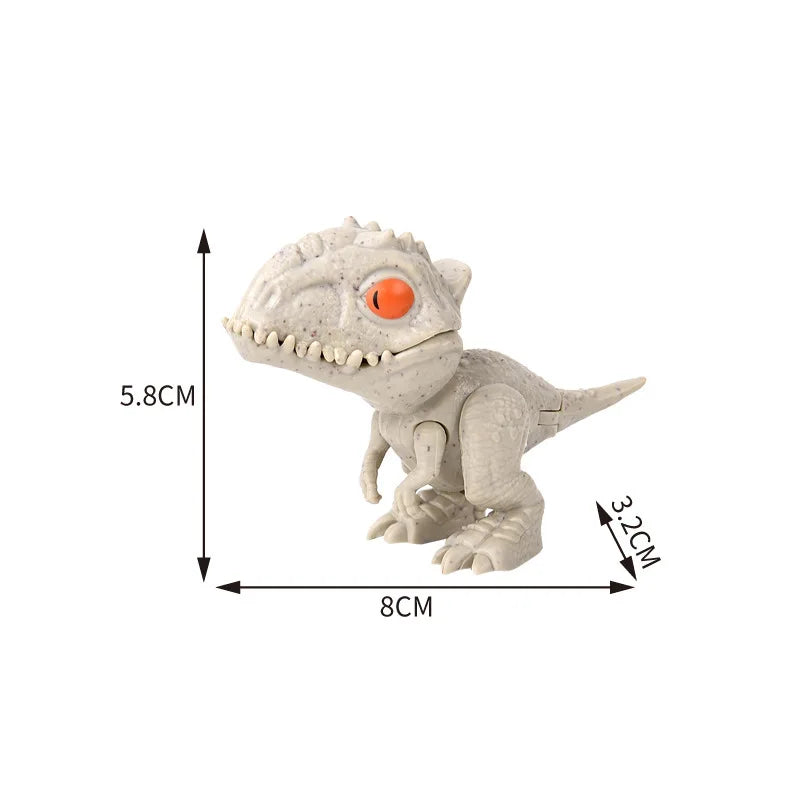 Jurassic Biting Finger Dinosaur Animals Model Toy Movable Joints Simulation Tricky Chameleon Hippo Kids Birthday Christmas Gifts