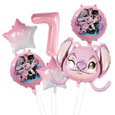 6pcs Disney Lilo & Stitch Party Balloons Stitch 32" Number Balloon set Baby Shower Birthday Party Decorations Kids Toy Gifts