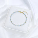 3MM Naturnal Stone Beads Bracelets For Women on Hand Luxury Jewelry Sets  Wholesale Bangle  Party Gift Tourmaline  Handwork