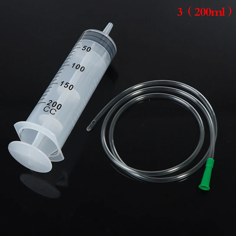 80-350ml Large Capacity Syringe Reusable Pump Measuring With Tube Feeding Ink Pumping Oil Feeding Enema Glue Filling