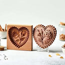 DIY Wooden Shortbread Mold Raspberry Heart Carved Gingerbread Cookie Mold Kitchen Cutter Molds For Valentine's Day Easter Party