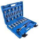 AP03 18Pcs Steering Hub Suspension Shock Absorber Strut Nut Removal Tool Socket Set for VW Ford Honda/Nissan etc.