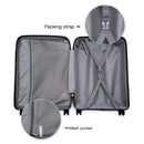 KONO 65x42x26cm Medium Grow Suitcase Lightweight Hard Case 65L Trolley suitcase with 4 Twin wheels ABS