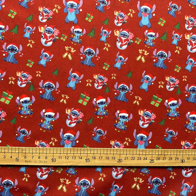 145x50cm  Christmas Fabric Material for Clothes DIY Children's Wear Sewing Cloth Make Bedding Quilt Decoration Home