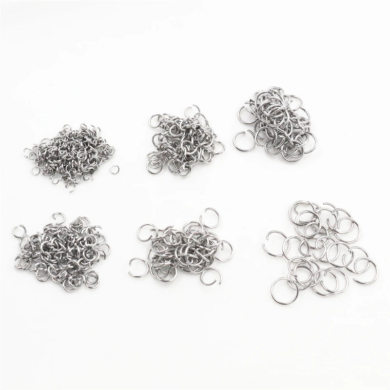 Open Jump Rings 200pcs/lot 3 4 5 6 7 8 10 mm Open JumpRings for DIY Jewelry Making Necklace Bracelet Findings Connector Supplies