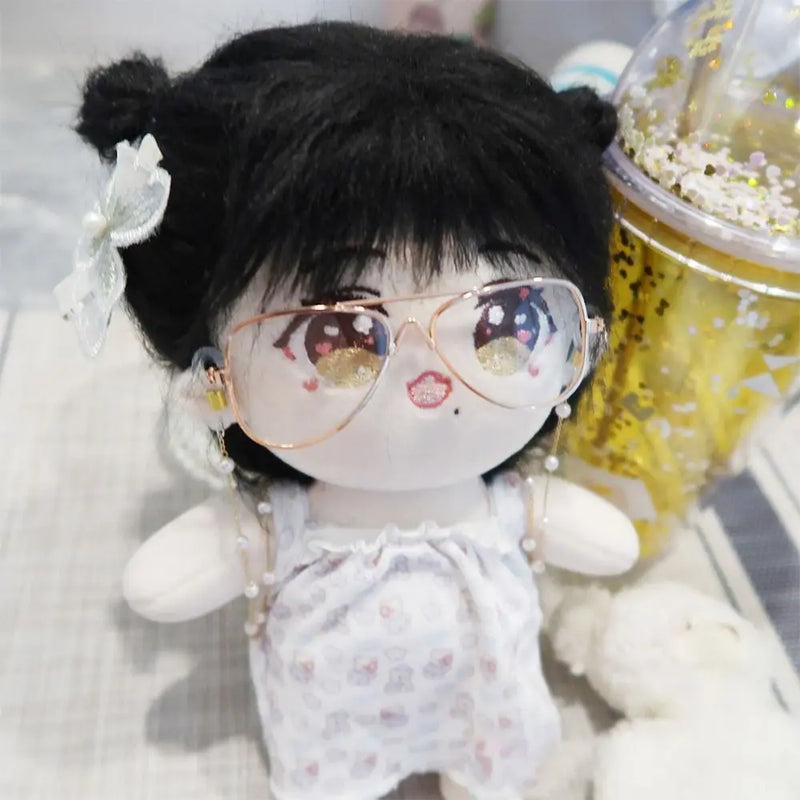 6cm Fashion Plush Doll Sunlasses For 10cm Cute Cotton Dolls Frame Eyeglasses for 1/31/4 BJD Mini Plush DIY Doll Accessories