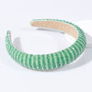 Full Crystal Luxury Hair Accessories Hairbands Sparkly Padded Rhinestones Headbands Headdress Black White Pink Women Headband