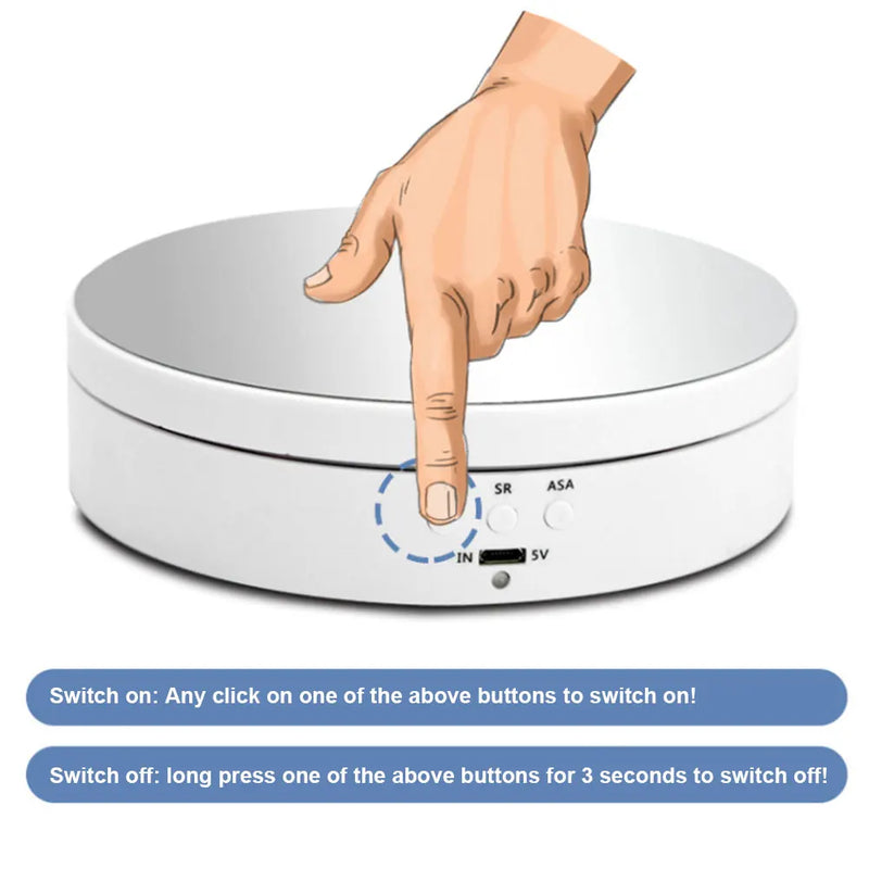 360 Degree Electric Rotating Turntable 3 Speed Motorized Rotating Display Stand for Photography Products Jewelry Watch 3D Models