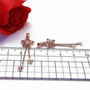 Pure Russian 585 Rose Gold Necklace XINGX Tassel Purple Gold Necklace Colored Gold Tassel Necklace for Women