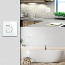 Bingoelec EU Power Socket with USB for Home Dual Usb Plug Double French Electrical Outlet 16A Crystal Glass Panel Wall Socket