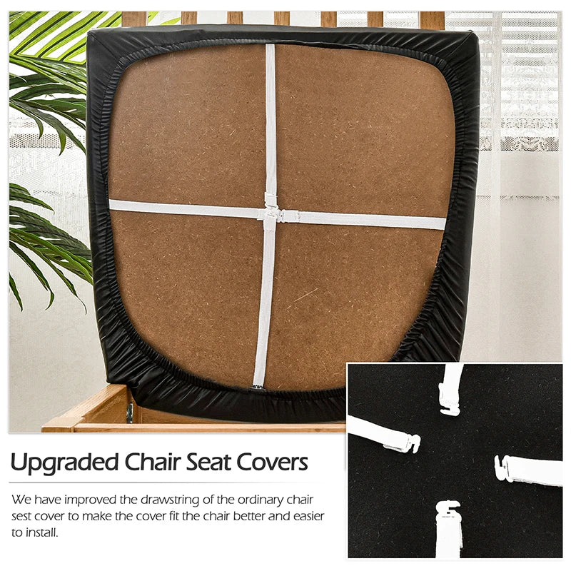 Waterproof Chair Cover Stretch Dining Chair Seat Covers Cheap Anti-Slip Chairs Slipcovers For Hotel Home Kitchen Living Room