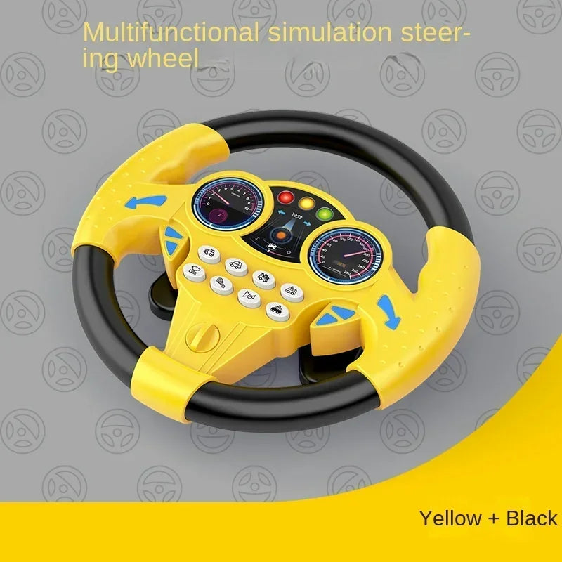 New Children's Electronic Adventure Game Steering Wheel Racing Cars Driving Toys Simulating Vehicles Music Sounds Baby Gifts