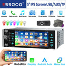 ESSGOO Single 1 DIN Car Stereo Wireless Apple Carplay Android Auto 5" HD ISP Touch Screen Bluetooth USB AUX-IN TF FM Mirror Link