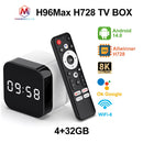 H96 Max H728 Smart TV Box,1000M Ethernet ,WiFi 6, Allwinner Octa Core 8K ULTRA HD Android 14 TV Box, Media Player Set Top Box