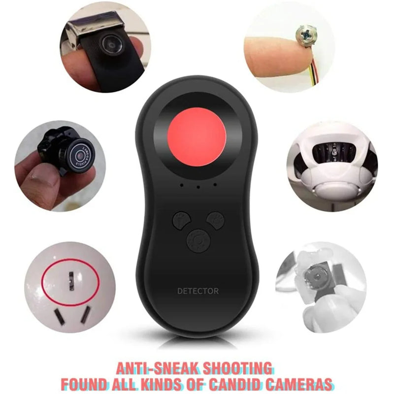 Anti-Spy Hidden Camera Detector Portable Infrared Detection Security Protection for Hotel Locker Room Public Bathroom Mini Cam