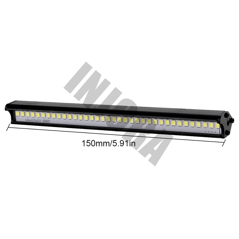 INJORA Super Bright 36LED 150MM Lights Bar for 1/10 RC Crawler Car Axial SCX10 90046 Jeep Wrangler Body