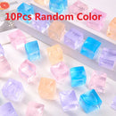 10 Pcs Mini Ice Cube Squishy Toys Release Stress Transparent Small Ice Block Pinch Children Squeezing Toy Birthday Gifts